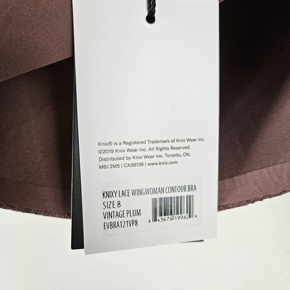 Knix Lace Wing Woman Contour Bra in Vintage Plum Size 8 NWT - Picture 9 of 9